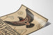 Vintage-Dekorposter « Johan Falkberget Samlede Romaner » mit stilisiertem Adler