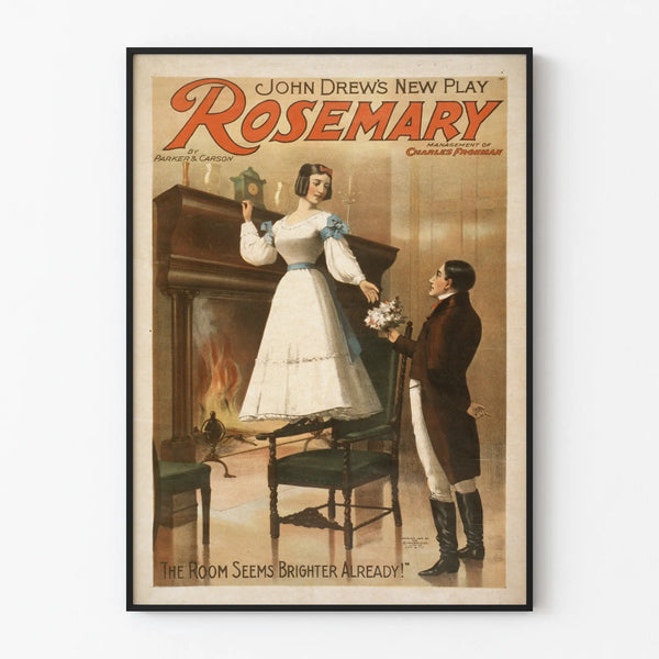 Vintage-Poster des Stücks Rosemary von John Drew