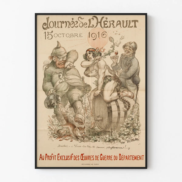 Altes Poster Tag des Hérault 1916 – Kriegswerke