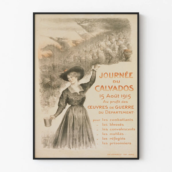 Vintage-Poster Tag des Calvados 1915 - Historische Wanddekoration