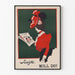 Vintage-Poster Judge Will Do in Rot und Grün für Wanddekoration