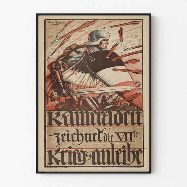 Militärische Propagandaposter aus Deutschland von 1917 - Historischer dekorativer Poster