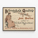 Vintage-Poster Kerrigan's Quality von Jane Barlow — gerahmtes Bild an der Wand