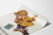 Poster Kinderboekenweek Illustration Kind auf Besen