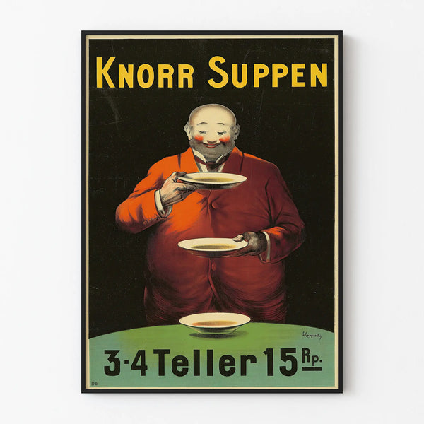 Vintage-Werbeplakat Knorr Suppen zur Wanddekoration