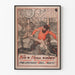 Historisches Propagandaposter der polnischen Militärverteidigung im religiösen Kampf