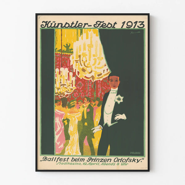 Vintage-Kunstposter 1913 - Ball beim Fürst Orlofsky
