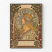 Dekoratives Poster im Jugendstil mit Frau und Sternzeichen