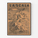 Vintage-Poster des Theaters La Scala im Freien