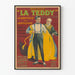 Vintage-Poster Bretelle La Teddy - Elegante Retro-Wanddekoration