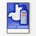Vintage-Poster Lactoma Sédatif Gastrique Blau und Weiß