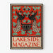 Vintage-Dekorationsposter Lakeside Magazine mit Pfauen und Trauben