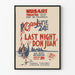 Vintage-Poster Letzte Nacht von Don Juan Theater Musart