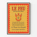 Vintage-Poster Le Feu – Französische Energie Wanddekoration