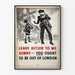 Britisches Propagandaposter Zweiter Weltkrieg - Überlasse Hitler mir, Sonny