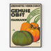 Vintage-Poster mit Gemüse und Obst vom Stannahof Zürich