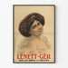 Vintage-Poster eines weiblichen Porträts Lénett-Gêr