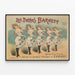 Vintage-Poster Les Petites Barnett Wanddekoration im Retro-Stil — gerahmtes Bild an der Wand