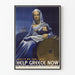 Vintage-Poster Hilfe Griechenland – Engagierte Wanddekoration