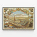 Vintage-Poster Weltausstellung Paris 1889 Wanddekoration — gerahmtes Bild an der Wand