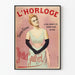 Vintage-Poster Die Uhr mit Yvette Guilbert - Elegante Wanddekoration