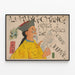 Vintage-Poster Li Hung Chang liest eine Sonntagszeitung — gerahmtes Bild an der Wand