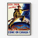 Vintage-Militär-Patriotischer Poster Come On Canada