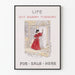 Vintage-Poster Life Out Every Tuesday Dekorations
