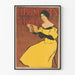 Vintage-Poster Lippincott's Oktober mit Frau in gelbem Kleid