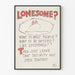 Vintage-Poster Lonesome für originelle Wanddekoration