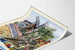Vintage-Poster Moulin de la Galette - Antike Wanddekoration Montmartre