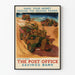 Vintage-Militärposter - Sensibilisierungsposter für Sparen der Postbank