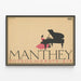 Vintage-Poster MANTHEY Klavier Potsdamerstraße 27B — gerahmtes Bild an der Wand