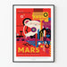 Dekoratives Vintage-Poster Planet Mars Erforschung Artem Legrand