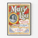 Vintage-Poster Mary Lou - Retro-Musik-Wanddekoration