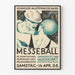 Vintage-Messeball Basel – Retro-Wanddekoration Poster
