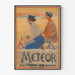Vintage-Poster Meteor - Radfahrer beim Sonnenuntergang