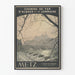 Vintage-Poster Metz Moselle und Kathedrale Insel des Saulcy