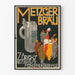 Vintage-Poster Metzger Bräu Zürich Deutsches Bier