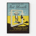 Vintage-Poster zum Michigan Art Month für künstlerische Wanddekoration