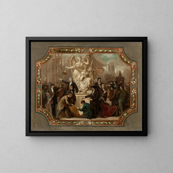 Allegorie der Künste, Decke - Émile Bin — gerahmtes Bild an der Wand