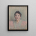 Portrait einer jungen Frau - Émile Lévy — gerahmtes Bild an der Wand