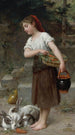 Füttern der Kaninchen - Émile Munier — Ansicht des Kunstwerks