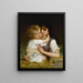 Zuneigung der Mutter - Émile Munier — gerahmtes Bild an der Wand