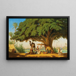 mile VernetLecomte - Travelling Artists Sketching An Arab Encampment Cairo.webp