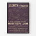 Vintage-Poster Theater Mister Jim - Vintage Wanddekoration