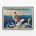 Vintage-Poster Monte Carlo Beach - Das wiedergefundene Paradies — gerahmtes Bild an der Wand
