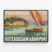 Vintage-Poster Montreux Grand Hôtel Excelsior & Bon-Port Lac Léman Schweiz — gerahmtes Bild an der Wand