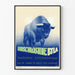 Vintage-Poster Musculosine Byla – Retro-Wanddekoration mit blauem Ochsen