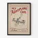 Vintage-Poster My Aeroplane Girl für Retro-Wanddekoration